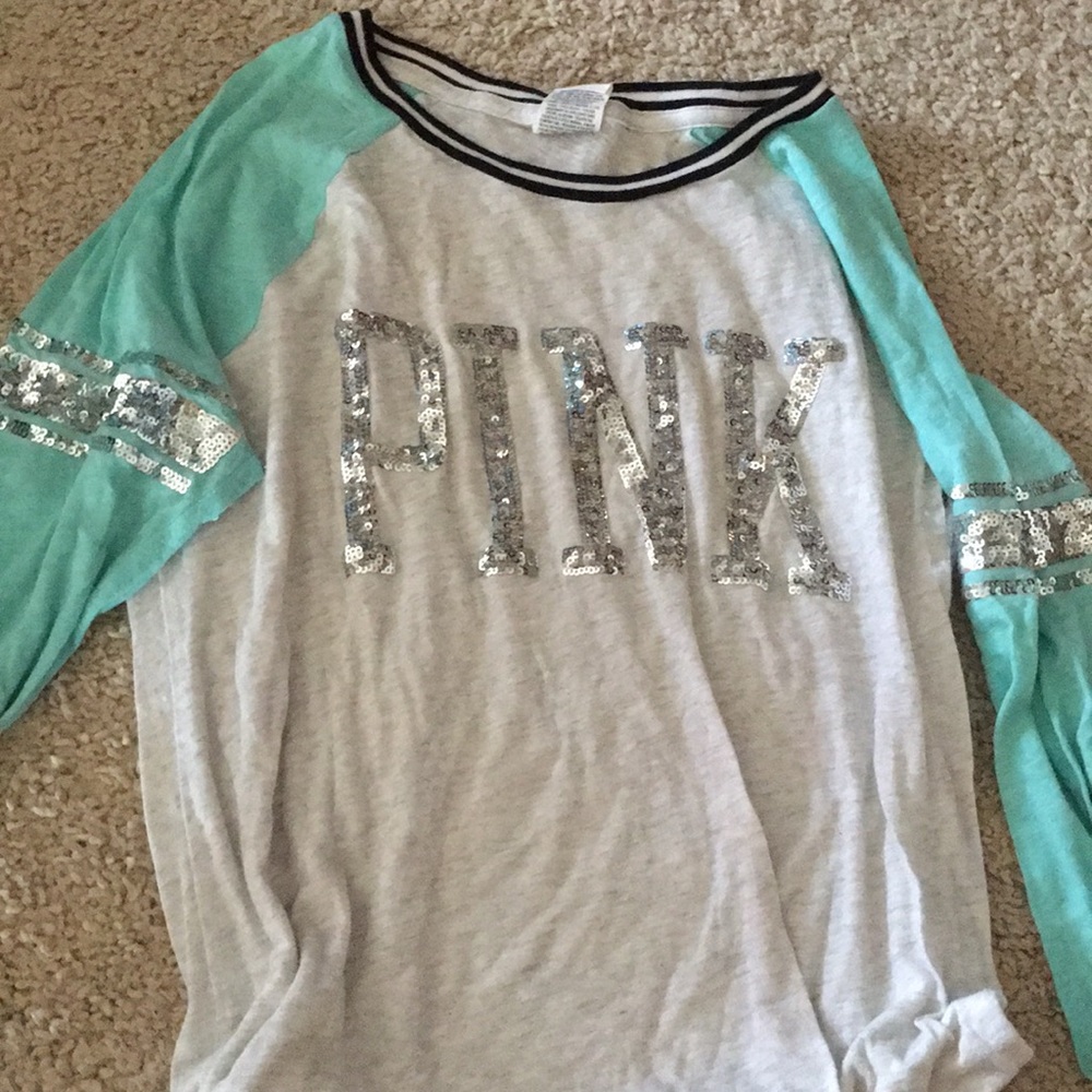 Pink Victoria secret top with sequence